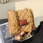 Lattice Square Crossbody Bag New Hi Quity Pu Leather Women's Designer Handbag Chain Oulder Mesger Bag