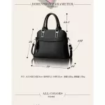 New Pu Leather Solid Cr Oulder Handbag Handbag Oulder Mesger Bag Ell Bag