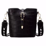 Wide Strap Pu Leather Vintage Tote Women's Handbags Ses Bucet Bag Pu Leather Women Oulder Bag Crossbody Bags