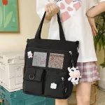 New Large Capacity Cute Girl Oulder Bag Orean Able Students Inced Oulder Bag Nylon Waterproof Handbag Tide