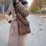 Homade Pattern Cloth Bag -Hop Personity Underarm Oulder Mesger Bag Pard Print Niche Cross Bag Fe Bag