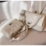 Lattice Square Tote Bag New Hi-Quity Pu Leather Women's Designer Handbag Hi Capacity Oulder Mesger Bag