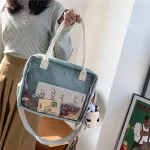 Lely Multifunction Handbags Teenage Girls Transparent Hit Cr Sol Oulder Bag Portable Fe Clear Women Mesger Bag