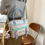 Lely Multifunction Handbags Teenage Girls Transparent Hit Cr Sol Oulder Bag Portable Fe Clear Women Mesger Bag