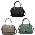 Matte Women Handbag Scrub Fe Oulder Bags Large Capacity Matcha N Pu Leather Lady Totes Boston Bag