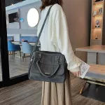 Matte Women Handbag Scrub Fe Oulder Bags Large Capacity Matcha N Pu Leather Lady Totes Boston Bag