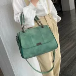 Matte Women Handbag Scrub Fe Oulder Bags Large Capacity Matcha N Pu Leather Lady Totes Boston Bag