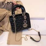 Lucdo Brand Luxury Women's Handbags GGE Chain PT Leather SML Tote Bag Fe Hi Quity Oulder Mesger Bag