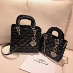 Lucdo Brand Luxury Women's Handbags GGE Chain PT Leather SML Tote Bag Fe Hi Quity Oulder Mesger Bag