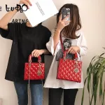 Lucdo Brand Luxury Women's Handbags GGE Chain PT Leather SML Tote Bag Fe Hi Quity Oulder Mesger Bag