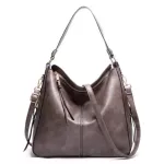 Hobo Bag Leather Women Handbags Fe Bucet Bag Oulder Bags Soft Patchwor Leather Lady Cross Body Handbag