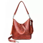 LLSTYLI Women Bucet Bag Fe Oulder Bags Large Softge Soft Leather Lady Cross Body Handbag for Women Hobos Bag