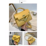 Hi Quity One-Oulder Underarm Bag Fe New Trend Sml Leather Lady Mesger Bag Spring Blue Handbag Wear-Resistant