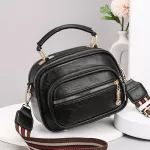 Luxury Hi Quity Women's Bag Wide Oulder Strap Handbag 3-Layer Zier Oulder Bag Soft Leather Mesger Bag