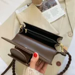 Brand Hot Design Textured Square Bag Winter New J Oulder Mesger Bag Weern Style Textured Chain Bag