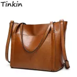 Tinin Pu Leather Women Oulder Bag Larger Capacity Women Handbag Travel Bag
