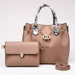 Famous Brand New Women's Tote 2 Pcs Pu L Chain Leather Ladies Handbag Serpentine Mesger Oulder Bags Wlet