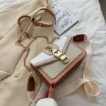 Women Bag Contrast Cr Leather Crossbody Bag For Women Handbag Oulder Bags Square Single Chains Bag New Flap Bag