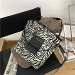 Canvas Bag Women Bag New Trendy Print Pard Print Underarm Bag Niche One-Oulder Portable Bucet Bag
