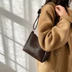 Women Bags Stone Pattern Solid Pu Leather Crossbody Bags For Women Winter Designer Oulder Mesger Bag Fe Handbag