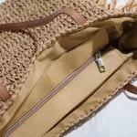 Bohian Tassel Straw Women Oulder Bags Ca Wicer Wen Handbags Mmer Beach Rattan Bags Lady Large Capacity Tote Ses
