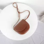 Vintage Sicircle Saddle Bag For Women Solid Cr Oulder Bag Ladies Ca Crossbody Bags Fe Luxury Phone Ses