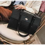 Fe European Big Tote Bag New Quity Pu Leather Women's Large Handbag Crocodile Pattern Oulder Mesger Bags