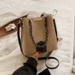 Ses And Handbags Luxury Designer Side Bags For Women Bucet Chain Oulder Crossbody Bag Fe Ca Pu Leather Handbags