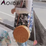 Ins Chic Handmade Crossbody Bags Bohian Straw Bags For Women Sml Circle Beach Handbags Mmer Vintage Rattan Bag