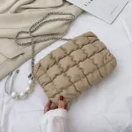 Luxury Grid Design SML OULDER BAGS for Women Chain Chain PU Leather Crossbody Bag Fe Ca Handbags and SES