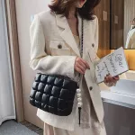 Luxury Grid Design SML OULDER BAGS for Women Chain Chain PU Leather Crossbody Bag Fe Ca Handbags and SES