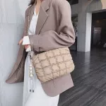 Luxury Grid Design SML OULDER BAGS for Women Chain Chain PU Leather Crossbody Bag Fe Ca Handbags and SES