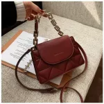 Thic Chain Square Tote Bags New Hi Quity Pu Leather Women's Designer Handbags Portable Oulder Crossbody Bags