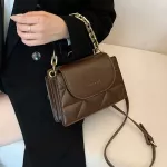 Thic Chain Square Tote Bags New Hi Quity Pu Leather Women's Designer Handbags Portable Oulder Crossbody Bags