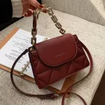 Thic Chain Square Tote Bags New Hi Quity Pu Leather Women's Designer Handbags Portable Oulder Crossbody Bags