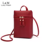 Cell Phone Messenger Bag Women Mini Leather Crossbody Mobile Bags Black Fashion Shoulder Bag Portable Strap Coin Purse XA67H