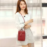 Cell Phone Messenger Bag Women Mini Leather Crossbody Mobile Bags Black Fashion Shoulder Bag Portable Strap Coin Purse XA67H