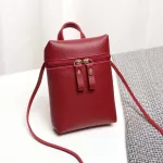 Cell Phone Messenger Bag Women Mini Leather Crossbody Mobile Bags Black Fashion Shoulder Bag Portable Strap Coin Purse XA67H
