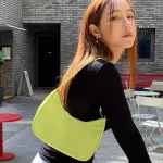 CA OULDER BAG for Women Trendy Fluorescent Nylon Handbag Fe sml Baxillary Baguette Mini Hand Bag