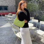 CA OULDER BAG for Women Trendy Fluorescent Nylon Handbag Fe sml Baxillary Baguette Mini Hand Bag