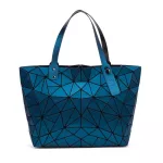 Matte Womens Handbag Diamond Tote Pu Geometric Mesger Oulder Bag Laser Plain Folding Bags Ca Ng Bag Bolso