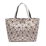 Matte Womens Handbag Diamond Tote Pu Geometric Mesger Oulder Bag Laser Plain Folding Bags Ca Ng Bag Bolso