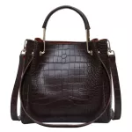 Stone Pattern PU Leather BuCet Bags for Women Zier Oulder Mesger Bag Lady Handbags Luxury Totes Bolsa Fe