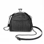 Pu Leather Sml Oulder Mesger Bags For Women Chain Rivet Loc Crossbody Bag Fe Travel Mini Bags