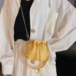 Luxury Brand Fe Mini Tote Bucet Bag Mmer New Quity Leather Women's Designer Handbag Chain Oulder Mesger Bag