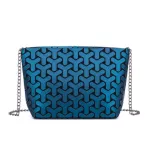 Matte Women Chain Oulder Bag Geometry Handbag Clutch For Girls Folding Mesger Bag Bolsa Finina