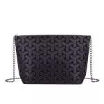Matte Women Chain Chain Oulder Bag Geometry Handbag Clutch for Girls Folding Mesger Bag Bolsa Fina