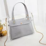 SML Leather Handbags for Women Transperent PVC Hand Bags PTGIRL FE OLDER BOLSA FININA Transoration