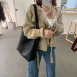 Women's Retro One Oulder Bag New Leire Tote Large Capacity Mesger Crossbody Bag Satchels