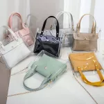 Sml Leather Handbags For Women Transperent Pvc Hand Bags Ptgirl Fe Oulder Bags Bolsa Finina Transvers